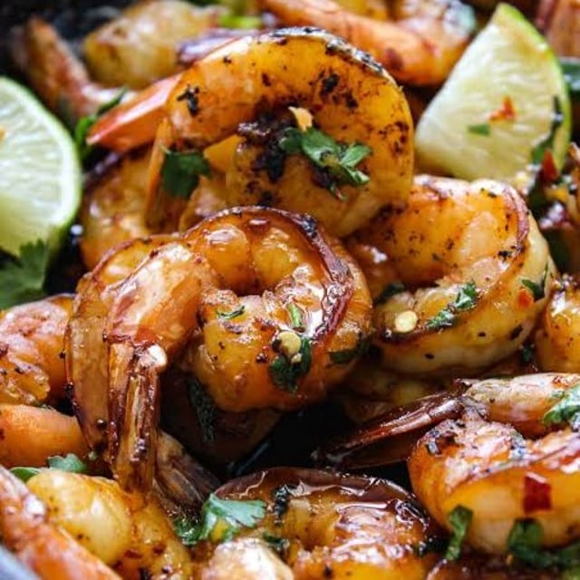 Honey Garlic Shrimp.